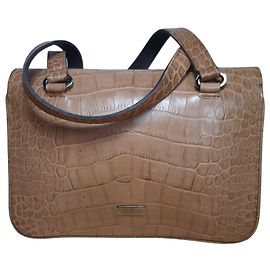 Bruno Magli Brown Leather Handbag Brown