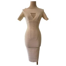 Robe blanche Herve Leger Blanc