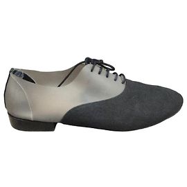 Acne Studios Richelieu Black Leather and Canvas Lace ups Black