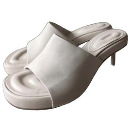 Jacquemus Beige Leather Mules Beige