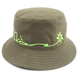 Chapeau seau en coton brodé Dior×Cactus Jack Beige Kaki