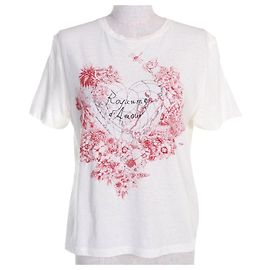 Camiseta de algodón Christian Dior Blanco Blanco roto