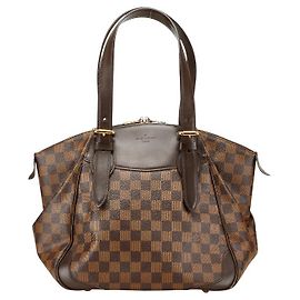 Borsa Louis Vuitton Verona PM Damier Marrone