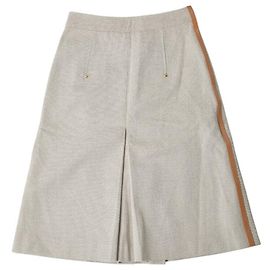 Gonna in cotone Burberry Marrone Beige