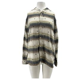 Autre Marque Camisa azul gris en algodón Azul