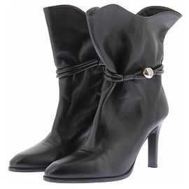 Isabel Marant Schwarze Lederstiefeletten "Lolya" Schwarz