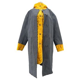 Autre Marque Jaqueta amarela e cinza com forro acolchoado Amarelo