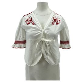Rouje Blusa bianca e rossa Bianco