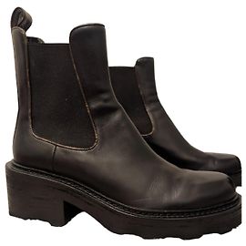 Stivali Chelsea Territory Louis Vuitton - Pelle di vitello nera & Monogramma Nero