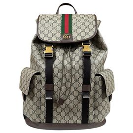 Gucci Large Ophidia Backpack Brown Beige
