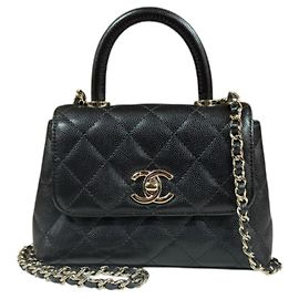 Bolso de Hombro Chanel Extra Mini Coco Handle Negro