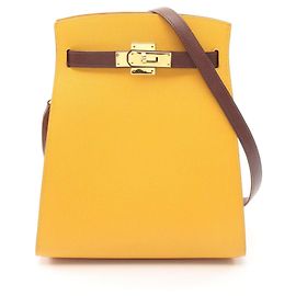 Hermès Borsa a Spalla Hermes Kelly Sport MM Marrone Giallo