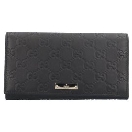 Carteira Longa Guccissima em Couro Preto da Gucci Preto