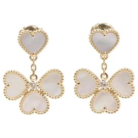 Van Cleef & Arpels Sweet Heart Earrings White Yellow