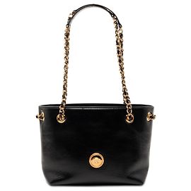 Borsa a Spalla La Medusa in Pelle Nera Versace Nero