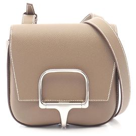 Bolsa de Ombro Mini Della Cavalleria Etoupe da Hermès Marrom Taupe