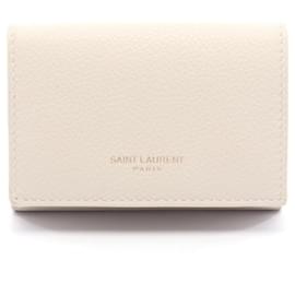 Portefeuille compact pliant Yves Saint Laurent Blanc
