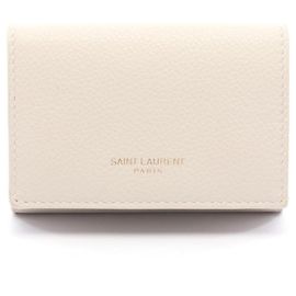 Yves Saint Laurent Compact Tri-fold Wallet White