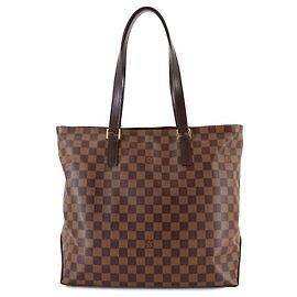 Bolsa de mão pessoal Louis Vuitton Damier Cabas Mezzo Damier ebene