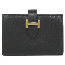 Hermès Hermes Bearn Mini Wallet Black