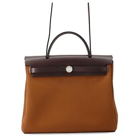 Hermès Herbag Zip PM Fauve Handtasche Rot