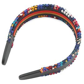 Fascia per Capelli Grace Hermès Sellier Multicolore Blu navy