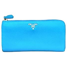 Prada turquoise leather wallet Turquoise