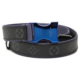 Cintura Louis Vuitton Monogram Eclipse in Nero/Viola Nero Porpora