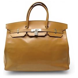 Hermès VINTAGE HERMES BIRKIN 40 HANDTASCHE AUS NATURLEDER 1998 REISETASCHE Kamel