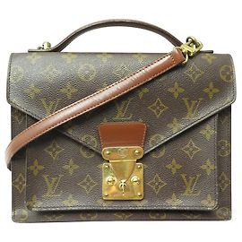 BORSA VINTAGE LOUIS VUITTON MONCEAU IN CANVAS MONOGRAM Marrone
