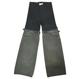 NEW COPERNI HYBRID JEANS IN GRAY DENIM COPP24F2004 SIZE 42 TROUSERS Grey