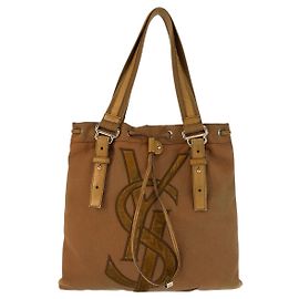 Yves Saint Laurent Canvas Kahala Tote Bag Brown