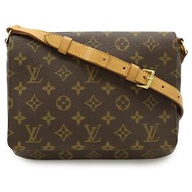Borsa a Spalla Musette Tango Monogramma Louis Vuitton Marrone