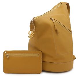 Loewe Anton Leder-Rucksack senfgelb Gelb