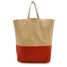 Céline Bolsa tote horizontal bicolor em couro Celine Rosa