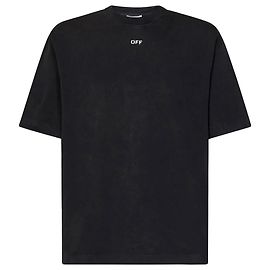 T-shirt Off White S.Matthew con stampa logo Skate Nero