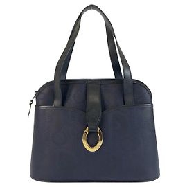 Borsa a mano in pelle PVC Trotter vintage Dior Blu