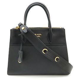 Sac à main Prada Paradigme en cuir Saffiano Noir