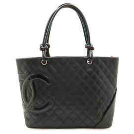 Bolso tote grande Chanel Cambon Line Coco Mark Negro