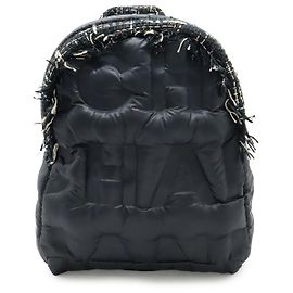 Chanel Nylon Tweed Backpack Black