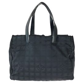 Chanel Nylon/Leather Tote Bag Black