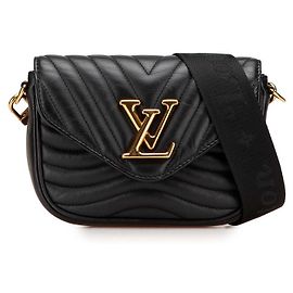 Borsa a spalla in pelle Multi Pochette New Wave di Louis Vuitton Nero