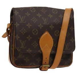 Bolsa Cartouchiere Monogram Canvas MM Louis Vuitton Marrom