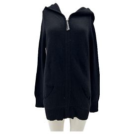 Thomas Wylde Schwarzer Kapuzenpullover aus Kaschmir Schwarz