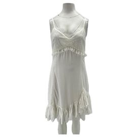 The Kooples Vestido blanco con encaje Blanco