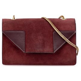 Borsa a Spalla Betty Chain di Saint Laurent Rosso Bordò