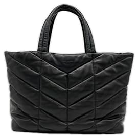 Sac fourre-tout en cuir d'agneau Yves Saint Laurent Noir