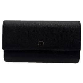 Christian Dior CDIcon Long Flap Wallet Black