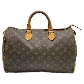 Louis Vuitton Monogram Canvas Speedy 35 Handbag Brown Monogram