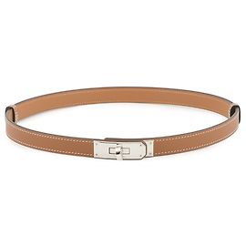 Hermès Cinto Hermes Kelly em couro Epsom dourado Dourado